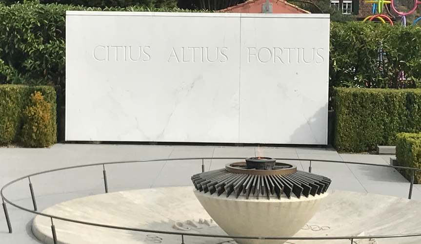 "Citius, Altius, Fortius" - "Mais rápido, Mais alto, Mais forte" - Lema Olímpico | Museu Olímpico, Lausanne